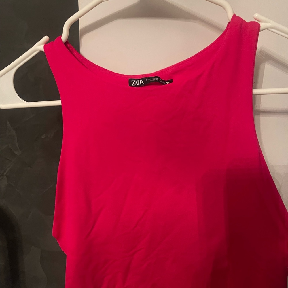 Zara Fuchsia Sleeveless Blouse